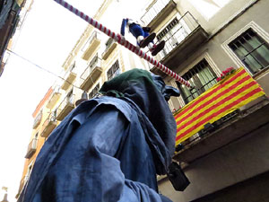 Festes de Primavera de Girona 2018. Penjada del Tarl&agrave;
