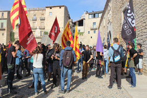 Concentraci&oacute; per la llibertat dels presos pol&iacute;tics a la pla&ccedil;a del Vi