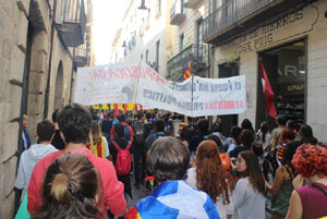 Concentraci&oacute; per la llibertat dels presos pol&iacute;tics a la pla&ccedil;a del Vi