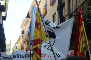 Concentraci&oacute; per la llibertat dels presos pol&iacute;tics a la pla&ccedil;a del Vi