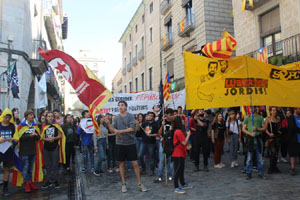Concentraci&oacute; per la llibertat dels presos pol&iacute;tics a la pla&ccedil;a del Vi