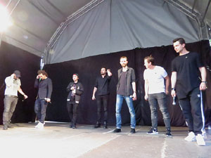 Festival A Capella 2018. Actuaci&oacute; d'Audiofeel a la pla&ccedil;a de la Independ&egrave;ncia