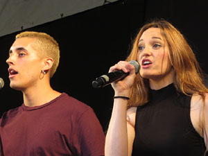 Festival A Capella 2018. Actuaci&oacute; del grup A Grup Vocal a la pla&ccedil;a de la Independ&egrave;ncia
