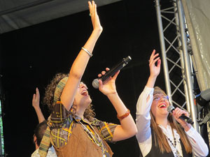 Festival A Capella 2018. Actuaci&oacute; de les Anxovetes & The Hanfris Quartet a la pla&ccedil;a de la Independ&egrave;ncia