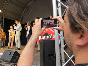 Festival A Capella 2018. Actuaci&oacute; de les Anxovetes & The Hanfris Quartet a la pla&ccedil;a de la Independ&egrave;ncia