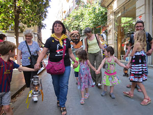 Cercavila de la Flama del Canig&oacute; 2018 fins la pla&ccedil;a del Vi