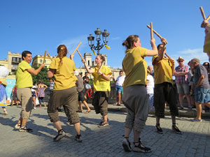 Cercavila de la Flama del Canig&oacute; 2018 fins la pla&ccedil;a del Vi