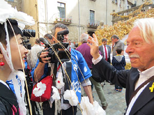Temps de Flors 2018. Grup d'asi&agrave;tics despr&eacute;s de la inauguraci&oacute; de la 63ena. edici&oacute;