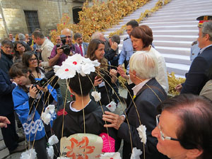 Temps de Flors 2018. Grup d'asi&agrave;tics despr&eacute;s de la inauguraci&oacute; de la 63ena. edici&oacute;