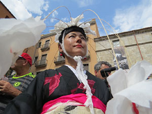 Temps de Flors 2018. Grup d'asi&agrave;tics despr&eacute;s de la inauguraci&oacute; de la 63ena. edici&oacute;