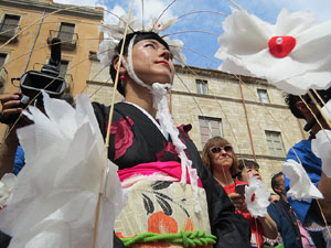 Temps de Flors 2018. Grup d'asi&agrave;tics despr&eacute;s de la inauguraci&oacute; de la 63ena. edici&oacute;