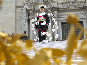 Temps de Flors 2018. Grup d'asi&agrave;tics despr&eacute;s de la inauguraci&oacute; de la 63ena. edici&oacute;