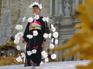 Temps de Flors 2018. Grup d'asi&agrave;tics despr&eacute;s de la inauguraci&oacute; de la 63ena. edici&oacute;