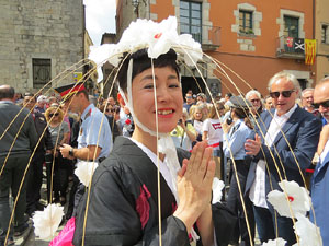 Temps de Flors 2018. Grup d'asi&agrave;tics despr&eacute;s de la inauguraci&oacute; de la 63ena. edici&oacute;