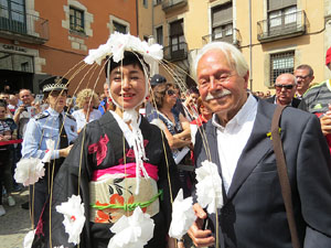 Temps de Flors 2018. Grup d'asi&agrave;tics despr&eacute;s de la inauguraci&oacute; de la 63ena. edici&oacute;