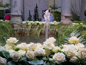 Temps de Flors 2018. Decoracions florals als diversos espais dels Banys &Agrave;rabs