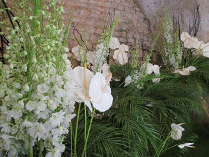 Temps de Flors 2018. Decoracions florals als diversos espais dels Banys &Agrave;rabs