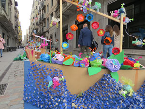 Temps de Flors 2018. Instal&middot;lacions i muntatges als espais del carrer Nou