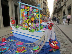 Temps de Flors 2018. Instal&middot;lacions i muntatges als espais del carrer Nou