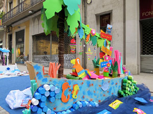 Temps de Flors 2018. Instal&middot;lacions i muntatges als espais del carrer Nou
