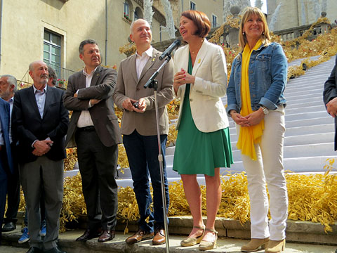 Parlament de l'alcaldessa Marta Madrenas durant la inauguraci&oacute;