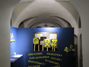 Temps de Flors 2018. Instal&middot;laci&oacute; a l'assecador del Museu d'Hist&ograve;ria