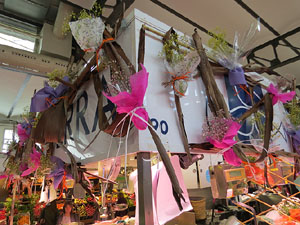 Temps de Flors 2018. Instal&middot;laci&oacute; floral al Mercat del Lle&oacute;