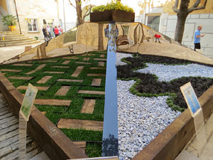 Temps de Flors 2018. Decoraci&oacute; floral del Pati de les Magn&ograve;lies, a la Seu del Govern de la Generalitat de Catalunya a Girona