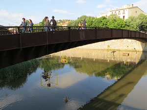 Temps de Flors 2018. Instal&middot;laci&oacute; floral al pont de Sant Feliu