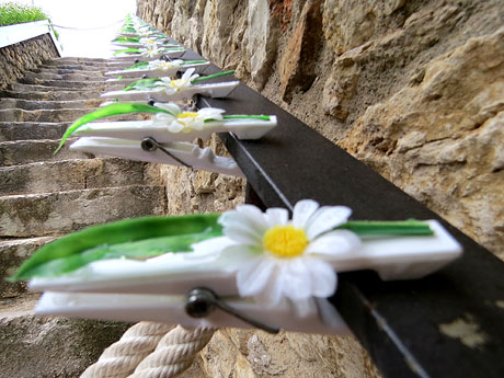 Temps de Flors 2018. Instal&middot;lacions i muntatges florals a la Capella de Sant Crist&ograve;fol, al Passeig Arqueol&ograve;gic