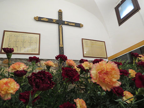 Temps de Flors 2018. Decoracions florals a l'esgl&eacute;sia de Sant Lluc, el Castrum dels Manaies de Girona