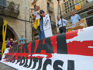 Concentraci&oacute; a la pla&ccedil;a del Vi el dilluns 30 de juliol 2018