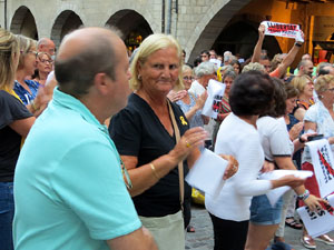 Concentraci&oacute; a la pla&ccedil;a del Vi el dilluns 30 de juliol 2018