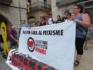 Concentraci&oacute; a la pla&ccedil;a del Vi el dilluns 30 de juliol 2018