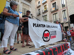 Concentraci&oacute; a la pla&ccedil;a del Vi el dilluns 30 de juliol 2018