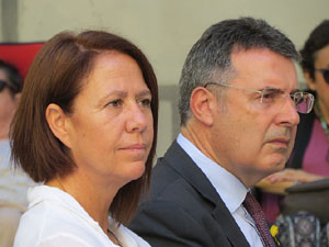 Diada Nacional 2018. Acte institucional al Pati de les Magn&ograve;lies, amb parlaments de Marta Madrenas, Miquel Noguer i Pere Vila