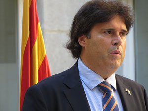 Diada Nacional 2018. Acte institucional al Pati de les Magn&ograve;lies, amb parlaments de Marta Madrenas, Miquel Noguer i Pere Vila