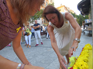 Diada Nacional 2018. Homenatge floral a Carles Rahola a la Rambla de la Llibertat