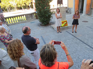Diada Nacional 2018. Homenatge floral a Carles Rahola a la Rambla de la Llibertat