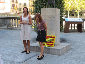 Diada Nacional 2018. Homenatge floral a Carles Rahola a la Rambla de la Llibertat