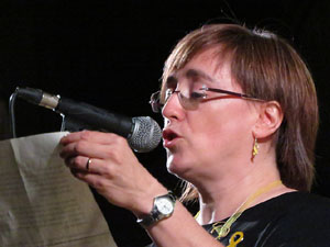 Diada Nacional 2018. XII Marxa de Torxes de Girona. Lectura del manifest i concert de Gemma Humet