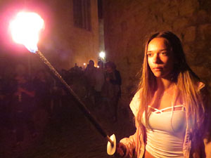 Diada Nacional 2018. XII Marxa de Torxes de Girona pels carrers del Barri Vell de Girona
