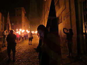 Diada Nacional 2018. XII Marxa de Torxes de Girona pels carrers del Barri Vell de Girona