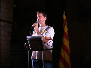 Diada Nacional 2018. XII Marxa de Torxes de Girona. Crema del Decret de Nova Planta i concert de Ca&iuml;m Riba
