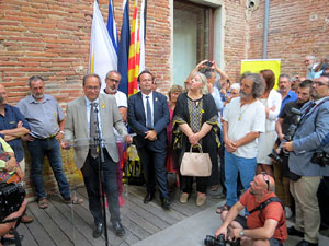 Inauguraci&oacute; de l'exposici&oacute; '55 urnes per la Llibertat' a la Casa de la Catalanitat de Perpiny&agrave;