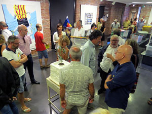 Inauguraci&oacute; de l'exposici&oacute; '55 urnes per la Llibertat' a la Casa de la Catalanitat de Perpiny&agrave;