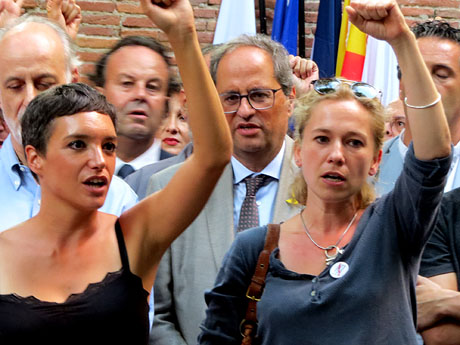 Inauguraci&oacute; de l'exposici&oacute; '55 urnes per la Llibertat' a la Casa de la Catalanitat de Perpiny&agrave;