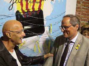 Inauguraci&oacute; de l'exposici&oacute; '55 urnes per la Llibertat' a la Casa de la Catalanitat de Perpiny&agrave;