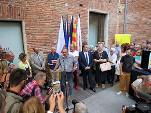 Inauguraci&oacute; de l'exposici&oacute; '55 urnes per la Llibertat' a la Casa de la Catalanitat de Perpiny&agrave;