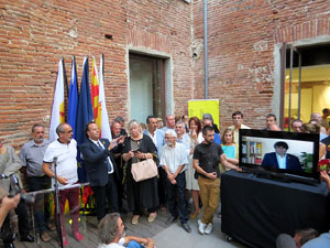 Inauguraci&oacute; de l'exposici&oacute; '55 urnes per la Llibertat' a la Casa de la Catalanitat de Perpiny&agrave;